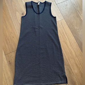I. Crew Navy/White Stripe Cotton Dress